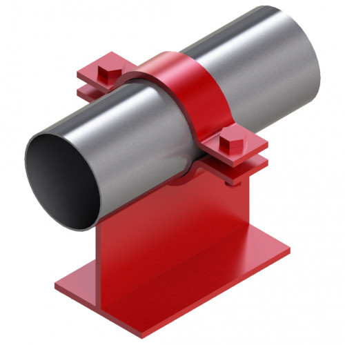 Опора неподвижная хомутовая тавровая для тепловых сетей исп. А22 ВСт3 76х135х340х156 мм ОСТ 36-146-88 8 кг