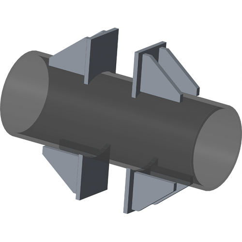 Опора неподвижная двухупорная для тепловых сетей ТС-660.00.00 219х120х132х420 мм Серия 5.903-13 выпуск 7-95 11,6 кг