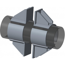 Опора неподвижная двухупорная усиленная с дополнительными подушками для тепловых сетей ТС-663.00.00 820х300х270х1080 мм Серия 5.903-13 выпуск 7-95 95,2 кг