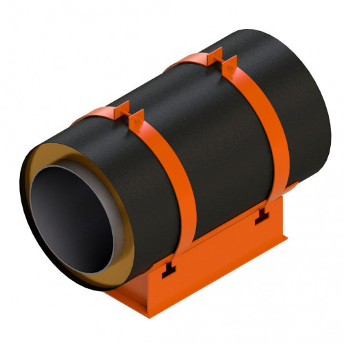 Опора скользящая хомутовая для труб в ППУ изоляции 313 ТС-008.012 76х140 мм Серия 313.ТС-008.000