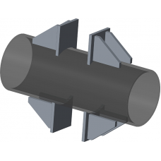 Опора неподвижная двухупорная для тепловых сетей ТС-660.00.00 76х50х106х210 мм Серия 5.903-13 выпуск 7-95 1,12 кг