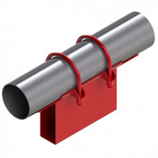 Опора неподвижная хомутовая корпусная для тепловых сетей исп. А12 / АС12 ВСт3 57х50х340х102 мм ОСТ 36-146-88 4,2 кг