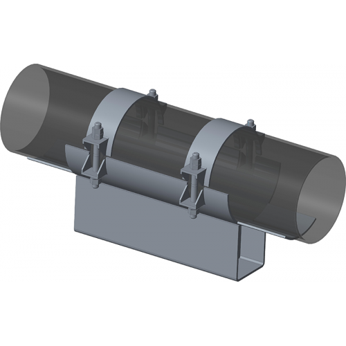 Опора неподвижная бугельная с корпусом для тепловых сетей ТС-671.00.00 1220х700х680х150 мм Серия 5.903-13 выпуск 7-95 316,4 кг