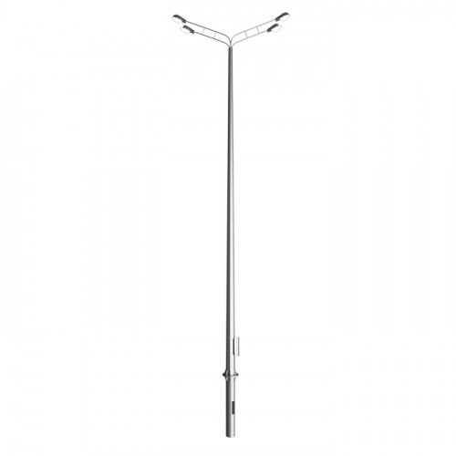 Опора освещения силовая граненая фланцевая круглая СГ-9Ф-1800-ц 09Г2С 150х405х9 мм