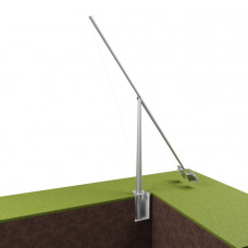 Опора освещения складывающаяся граненая фланцевая круглая МО-С-14 Ст3сп5 90х280х14 мм