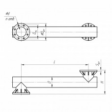 Закладная деталь фундамента ЗА-30/18/Д740-1,3-хц 30х18х850 для анкерных закладных 184 кг